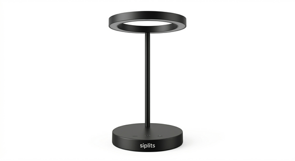Siplits Modern LED Ring Desk Lamp - Touch Control & Dimmable Eye-Care Light