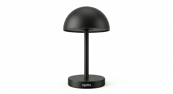 Siplits Modern Rechargeable Mushroom Table Lamp - Touch Dimmable & Portable Bedside Light