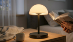 Siplits Modern Rechargeable Mushroom Table Lamp - Touch Dimmable & Portable Bedside Light - Image 4