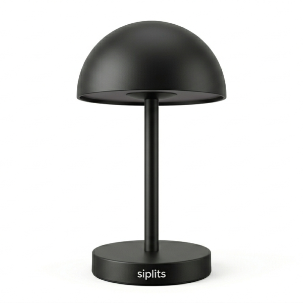 Siplits Modern Rechargeable Mushroom Table Lamp - Touch Dimmable & Portable Bedside Light