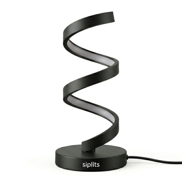 Siplits Modern LED Spiral Table Lamp - Touch Dimmable Contemporary Desk Light