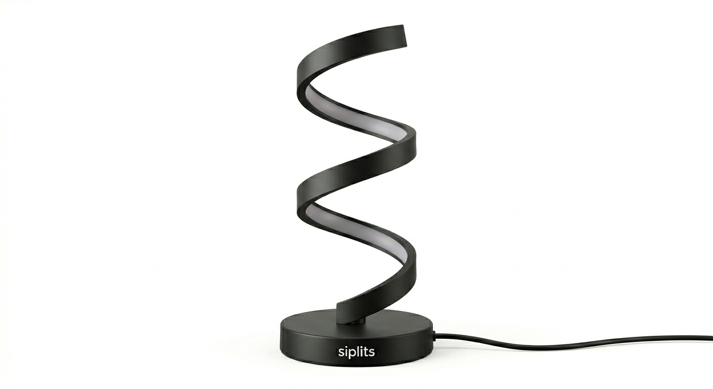 P9 i1 Siplits Modern LED Spiral Table Lamp - Touch Dimmable Contemporary Desk Light - Image 1